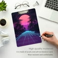 thumbnail image 3 of FORMRS Acrylic Clipboard with Low Profile Clip Standard A4 Letter Size, 12.5" x 9", Night Neon Road, 3 of 8