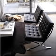 thumbnail image 6 of CRO Decor 30" Genuine Leather Accent Chair Lounge Chair in Black, 6 of 18