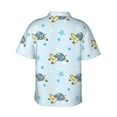 thumbnail image 3 of Uemuo Cartoon Turtle Printed Regular Fit Short Sleeve Casual Hawaiian Shirt for Men,Aloha shirt,Tropical shirt,Floral print shirt,Vacation Beach shirt-Small, 3 of 9