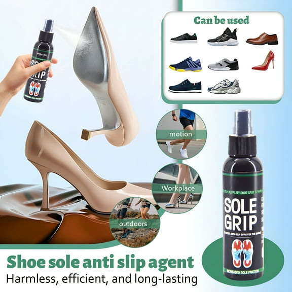 RAGUPEL Non-Slip Shoe Grip Spray - 118ml Instant Traction Solution for Basketball,Running & Work Shoes - Waterproof Anti-Skid Formula for Tile,Wood & Wet Surfaces