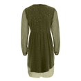 thumbnail image 6 of Lopecy-Sta Womens Dresses V Neck Faux Wrap Elastic Waist A Line Mini Dress Long Sleeve Chiffon Overlay Fit for Wedding Guest Dinner Date Semi formal Events, 6 of 6