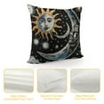 thumbnail image 4 of Orinice Sun Moon Stars Graphic Decorative Throw Pillow Cover for Home Couch Living Room Bed Sofa, Square 1PC 22x22in, 4 of 5