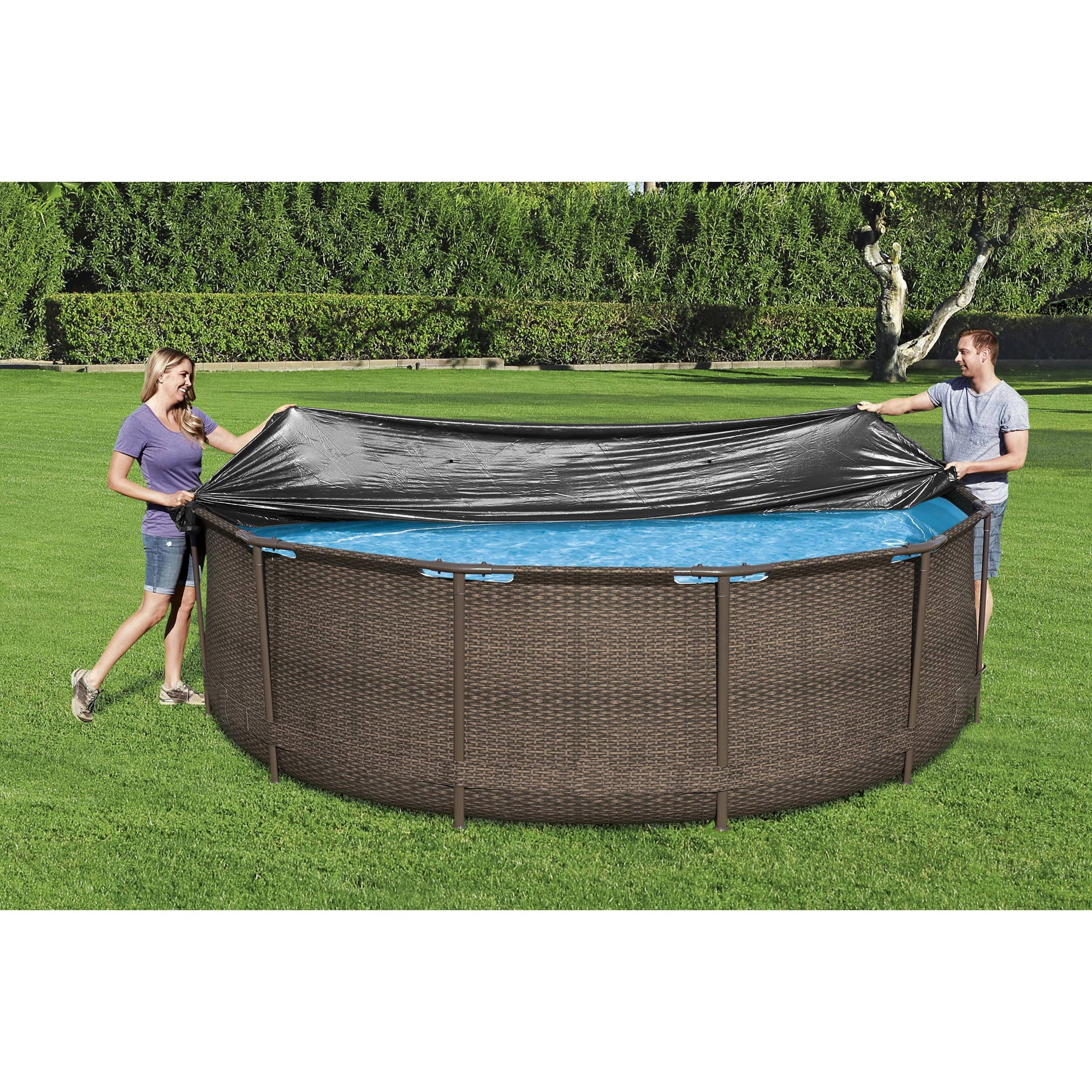 Bestway Flowclear Durable Pool Cover, Black, 12'