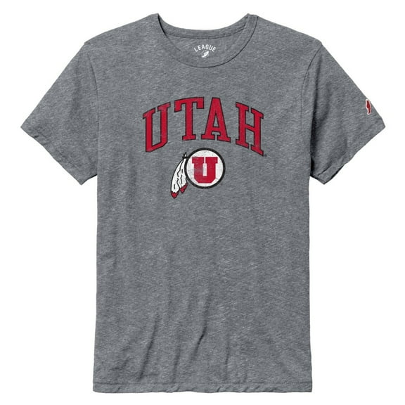 Men's League Collegiate Wear  Heather Gray Utah Utes  Arch Victory Falls Tri-Blend T-Shirt