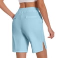 thumbnail image 3 of WILLBEST Pantalones Capri Casuales para Mujer, de Verano, Elásticos, Hasta La Rodilla, para Entrenamiento, Yoga, Informales, con Cintura Elástica, con Bolsillos, 159 Extra Grande, 3 of 4