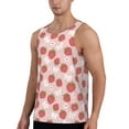 thumbnail image 2 of Xecao Floral Strawberr Men's Tank Top Workout Quick Dry Sleeveless Gym Jogging Muscle Shirts Summer Swim Beach Tops, 2 of 9