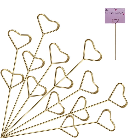 40 Pieces Decorative Floral Pick Card Holders 12 Inch, Photo Memo & Gift Card Holder Sticks for Flower Arrangements, Party & Special Occasions