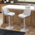 thumbnail image 1 of Juego de 2 Bancos de Bar Youhauchair Ajustables Giratorios Blancos, 1 of 8