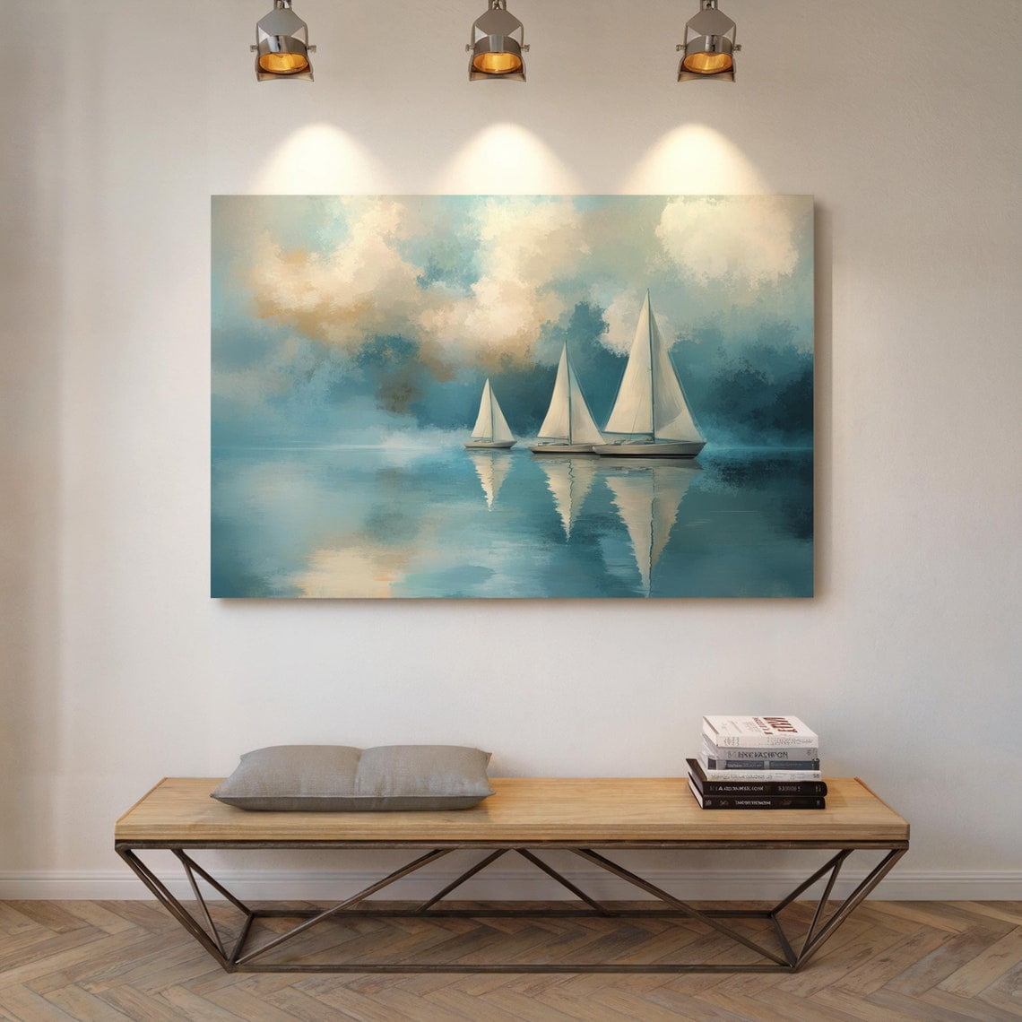 Sailing Coastal Waters Wall Art Print Nautical Decor Unframed Paper Print