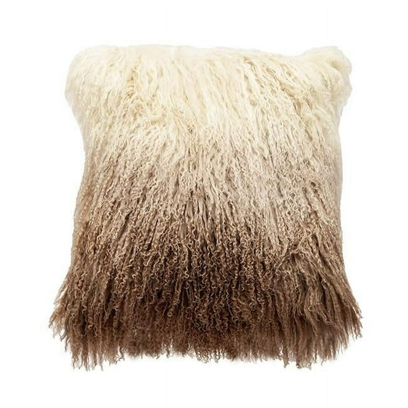 BS Trading Rug H-TIB-28-P16 16 in. No.28 Tibetan Pillow, Ombre Cream