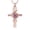 Rose Gold-Pink Stone, variant on Cross Urn Necklace for Ashes Cremation Jewelry Stainless Steel Birthstone Pendant Memorial Keepsake for Pets Human Ash Holder