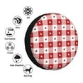thumbnail image 4 of KLL Plaid Heart Pattern 14-17 inch Spare Tire Cover Universal Wheel Protector for Truck SUV Trailer Camping Rv Tire Covers-15 inch, 4 of 6
