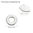thumbnail image 3 of Unique Bargains #8 304 Stainless Steel Flat Washer for Screw Bolt 100Pcs, 3 of 5
