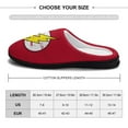 thumbnail image 2 of Men The Flash Slippers Non-Slip Fuzzy House Slippers Warm Soft Plush Winter House Shoes Indoor Outdoor Slip-On Shoes, 2 of 7