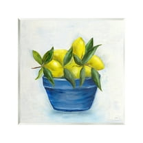 Stupell Industries Lemons in Country Bowl Food & Beverage Painting Unframed Art Print Wall Art, 12 x 12
