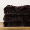thumbnail image 6 of Battilo Brown Faux Fur Throw Blanket for Sofa, Fluffy Thick Fur Blanket,Plush Fuzzy Bed Throws,50"x60", 6 of 9