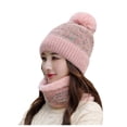 thumbnail image 2 of MPWEGNP Hat and Scarf Set Womens Earmuffs Add Flocking Thermal Cycling Warm Winter Knitting, 2 of 4
