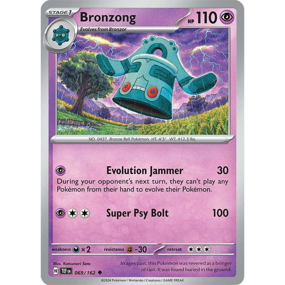 Pokemon Scarlet & Violet Temporal Forces Uncommon Bronzong #69