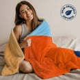 thumbnail image 5 of Flannel Fleece Throw Blanket Abstract Geometric Color Block Lightweight Soft Plush Blankets,Orange Blue Watercolor Cozy Warm Throw Blanket for Couch Sofa Bed Car Office All Season Use 40x50in, 5 of 9