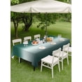 thumbnail image 4 of Outdoor Tablecloth with Umbrella Hole for Patio/Picnic/Party/Camping, Turquoise Ombre Waterproof Table Cloth Rectangle Table Cover Washable, Contemporary Abstract Gradient (60"x 84"), 4 of 8