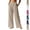 #02 Beige, variant on Linen Cotton Pants Women Wide Leg Elastic High Waisted Beach Flowy Pull On Dressy Casual Baggy Slacks with Pockets, #02 Beige XXL