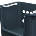 thumbnail image 4 of Mainstays Kids Large Blue Stackable Plastic Open-Front Toy Storage Basket with Handles, 4 of 7