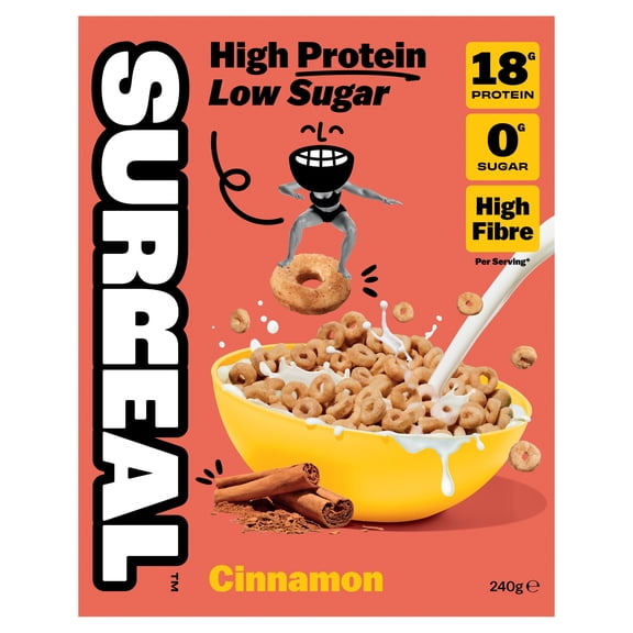 Surreal Cinnamon High Protein Cereal 240g, Imported from Britain