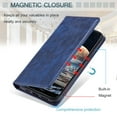 thumbnail image 3 of TECH CIRCLE Case For Galaxy S23 FE Case, Slim PU Leather Flip Folio Case Card Holders Kickstand Magnetic Shockproof Protective TPU Inner Wallet Cover for Samsung Galaxy S23 FE 6.4" 2023,Blue, 3 of 7