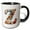 Black/White, variant on 3drose, Boho Floral Monogram Initial Z, 15oz Two-tone Yellow Mug