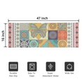 thumbnail image 5 of Botanical Floral Patchwork Non-Slip Entryway Door Mat,Boho Indoor Decor Durable Low Plush Door Mat,Washable Welcome Rug for Patio Hallway Home Decor 16x47 Inches, 5 of 7