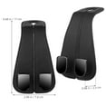 thumbnail image 2 of Raindrops 2pcs Car Back Seat Headrest Hooks Metal Black Space Utilization For Travel, 2 of 8
