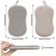 thumbnail image 4 of Dishwashing Sponge Washable Antibacterial Microfiber Reusable Double Sponge Scouring Pads for Nonstick Pans Pots Pans (4pcs Sponge), 4 of 5