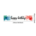 thumbnail image 1 of Colorful Floral Happy Birthday Banner Backdrop with Balloons and Roses for Party Supplies Photography Props Decors Background, 1 of 4