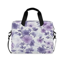 16inch Laptop Briefcase, Business Laptop Bag with Detachable Strap & Padded Compartment, Water-Resistant Polyester,Flowers