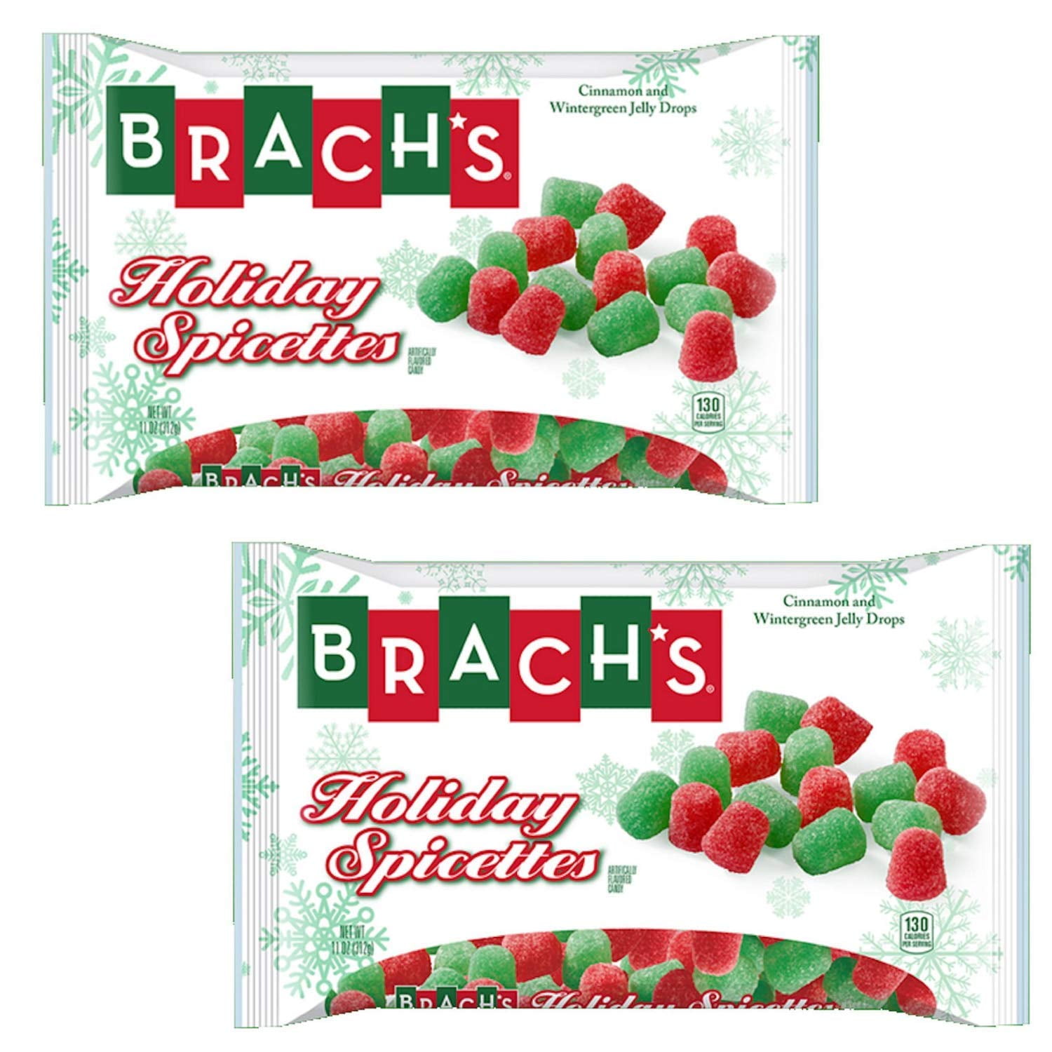 Brachs Holiday Spicettes, Red and Green Christmas Gumdrops Cinnamon