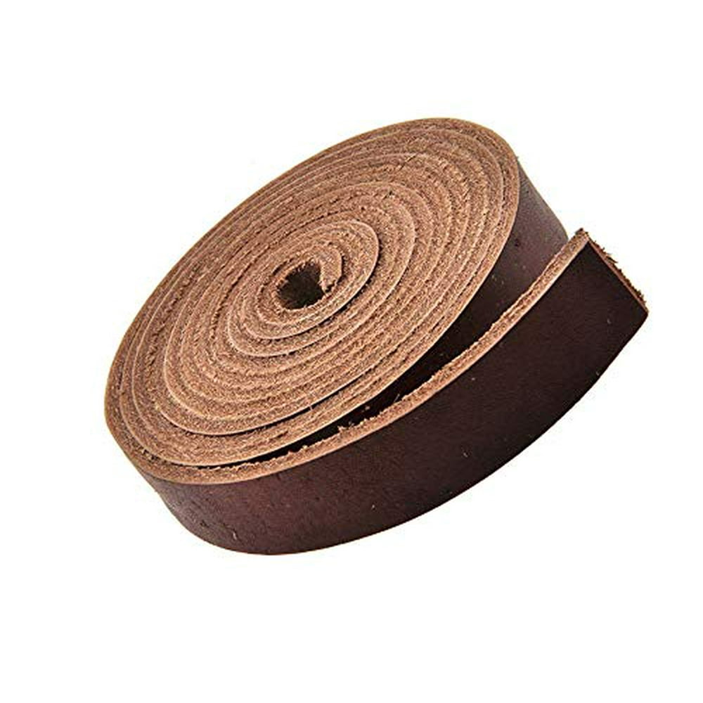 Mandala Crafts Genuine Leather Strap Brown Cowhide Leather Strips for