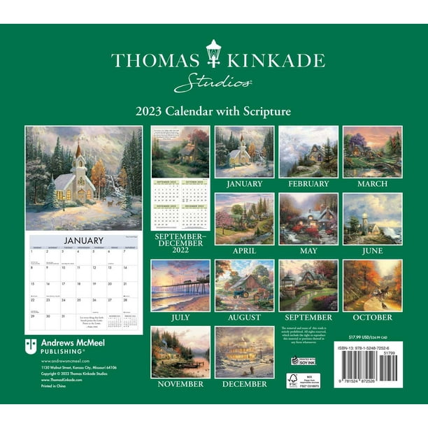 Thomas Kinkade Studios 2023 Deluxe Wall Calendar with Scripture (Calendar) - Walmart.com thomas-kinkade-studios-2023-deluxe-wall-calendar-with-scripture-calendar-walmart-com