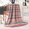 thumbnail image 2 of Pink Striped Geometric Pattern Blanket,Comfortable Soft Lamb Wool Throw Blanket,All Season,Warm Lightweight Blankets for Sofa Bed Couch Living Room Chair,60"x80", 2 of 4