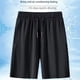thumbnail image 4 of Pantalones cortos de malla de seda de hielo de verano para hombre, pantalones deportivos de secado rápido, ropa exterior informal fina, pantalones holgados de seda de hielo de cinco puntos de gran, 4 of 5