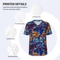 thumbnail image 5 of Fotbe Colorful Fall Leaves Baseball Jersey Shirt for Men and Women, Casual Short Sleeves Button Down T-Shirt-3X-Large, 5 of 9