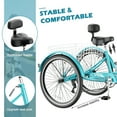thumbnail image 6 of Ficisog 26" Adult Tricycles 7 Speed 3 Wheel Bike with Low-Step Through Frame/Large Basket Unisex,Cyan, 6 of 10