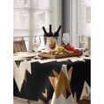 thumbnail image 6 of Southwestern Aztec Table Cloth, Retro National Style Brown Abstract Waterproof Tablecloth for Rectangle Tables, Reusable Washable Fabric Table Cover for Restaurant Kitchen Dining Tables 52"x70", 6 of 6