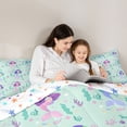 thumbnail image 4 of Erosebridal Ocean Mermaid Girls Bedding Comforter Set 7 Pieces, Cute Princess Full Bedding Set, 4 of 7