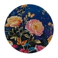 thumbnail image 4 of nygtbtfer Flowers Round Fitted Tablecloth with Elastic Edge, Ethnic Flowers Round Table Cover Home Decorative Tablecloth for Dining Table Dinner Party Family Gathering,Fit for Round Tables 54-58, 4 of 8