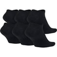 thumbnail image 2 of NIKE Unisex Performance Cushion No-Show Socks with Band (6 Pairs), Black/White, Medium, 2 of 2