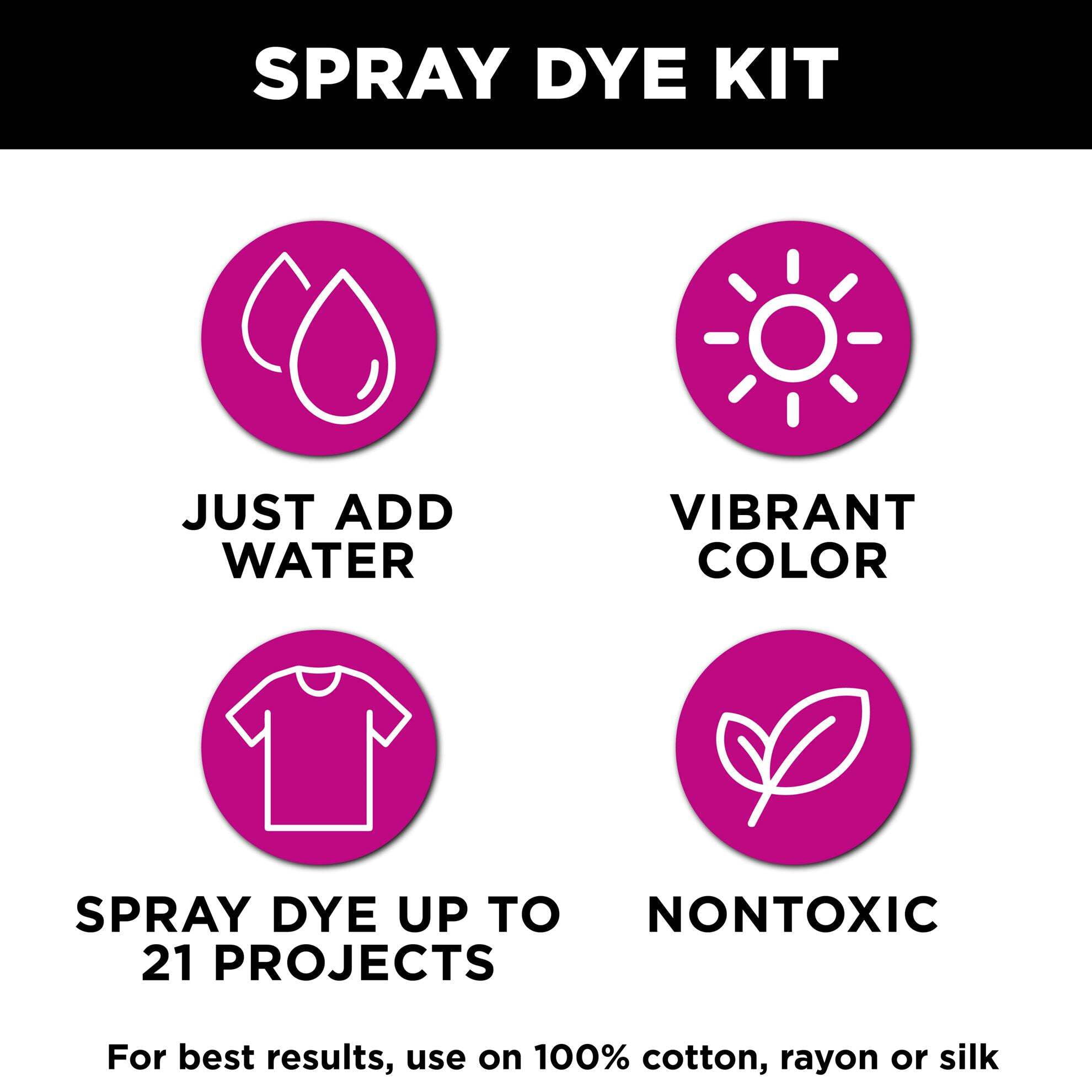 Tulip Spray Tie-Dye Kit, 7 Colors, Vibrant Confetti