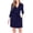 Navy, variant on Women's Short Robe Kimono Bathrobes Lightweight Thin Sleepwear Lace with Pockets