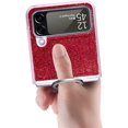 thumbnail image 4 of Case for Galaxy Z Flip 4 5G 2022 Cover,  Fashion Glitter Slim TPU Frame Back Cover Protective Phone Case for Galaxy Z Flip 4 5G 2022, with Ring, Red, 4 of 7