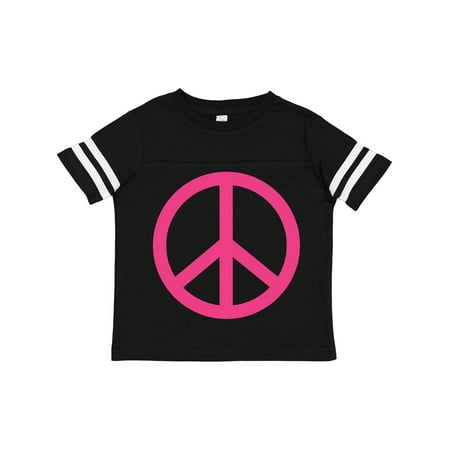 

Inktastic Pink Peace Sign Girls Toddler T-Shirt