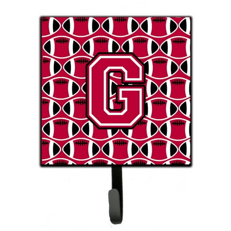 

Carolines Treasures CJ1079-GSH4 Letter G Football Crimson and White Leash or Key Holder 7Hx4.25W multicolor